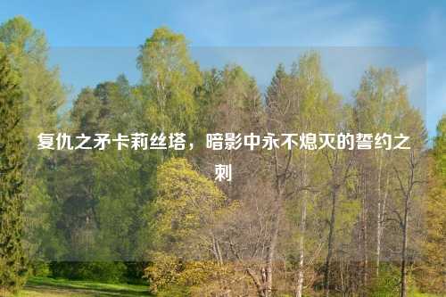 复仇之矛卡莉丝塔，暗影中永不熄灭的誓约之刺