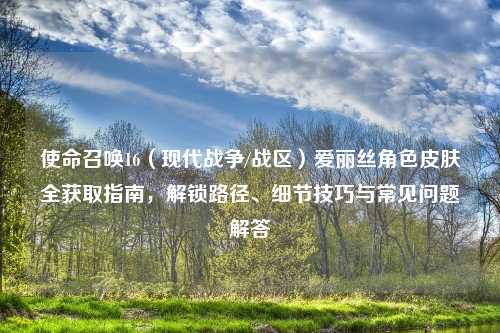 使命召唤16（现代战争/战区）爱丽丝角色皮肤全获取指南，解锁路径、细节技巧与常见问题解答