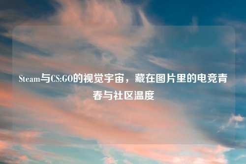 Steam与CS:GO的视觉宇宙，藏在图片里的电竞青春与社区温度