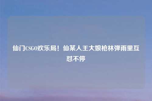 仙门CSGO欢乐局！仙某人王大娘枪林弹雨里互怼不停