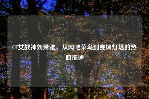 CF女战神刘萧雅，从网吧菜鸟到赛场灯塔的热血征途