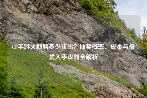 CF手游火麒麟多少钱出？抽奖概率、成本与更优入手攻略全解析