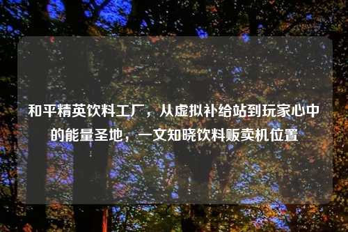 和平精英饮料工厂，从虚拟补给站到玩家心中的能量圣地，一文知晓饮料贩卖机位置