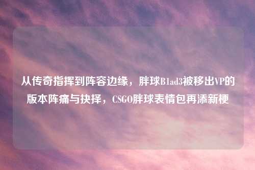从传奇指挥到阵容边缘，胖球B1ad3被移出VP的版本阵痛与抉择，CSGO胖球表情包再添新梗