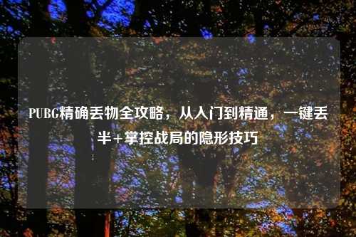 PUBG精确丢物全攻略，从入门到精通，一键丢半+掌控战局的隐形技巧