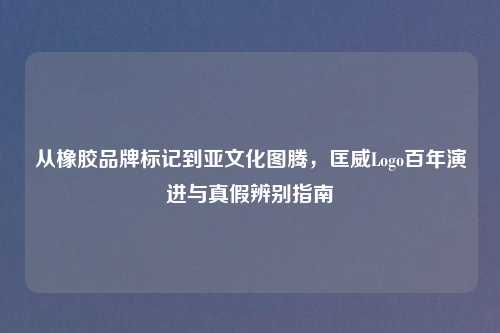 从橡胶品牌标记到亚文化图腾，匡威Logo百年演进与真假辨别指南