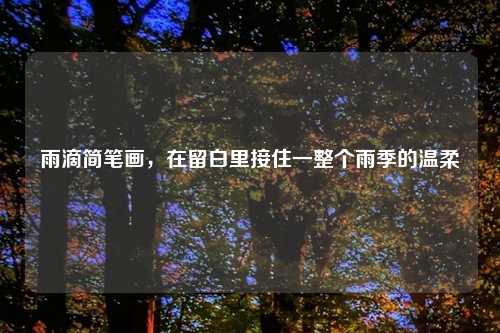 雨滴简笔画，在留白里接住一整个雨季的温柔