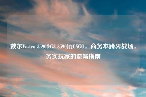 戴尔Vostro 3590&G3 3590玩CSGO，商务本跨界战场，务实玩家的流畅指南