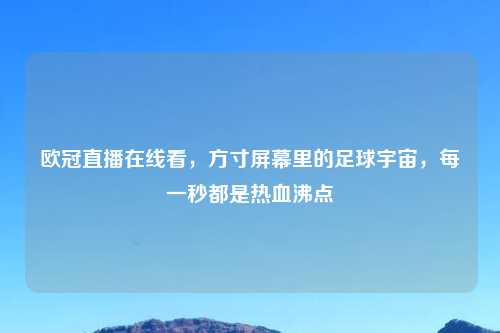 欧冠直播在线看，方寸屏幕里的足球宇宙，每一秒都是热血沸点