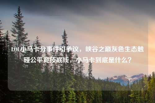 LOL小马卡分事件引争议，峡谷之巅灰色生态触碰公平竞技底线，小马卡到底是什么？