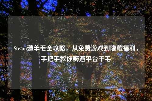Steam薅羊毛全攻略，从免费游戏到隐藏福利，手把手教你薅遍平台羊毛
