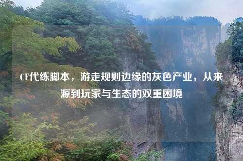 CF代练脚本，游走规则边缘的灰色产业，从来源到玩家与生态的双重困境