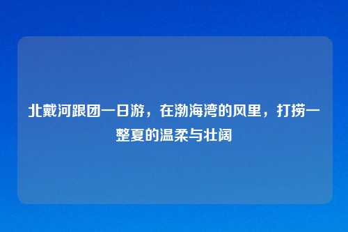北戴河跟团一日游，在渤海湾的风里，打捞一整夏的温柔与壮阔