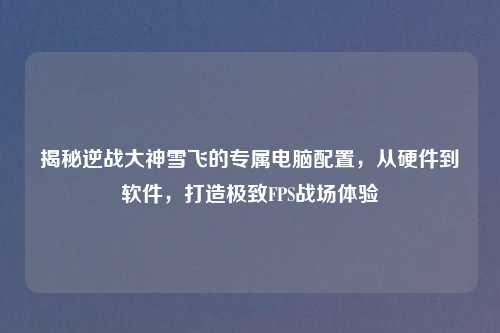 揭秘逆战大神雪飞的专属电脑配置，从硬件到软件，打造极致FPS战场体验