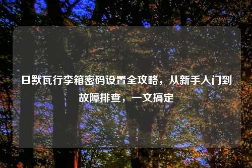 日默瓦行李箱密码设置全攻略，从新手入门到故障排查，一文搞定