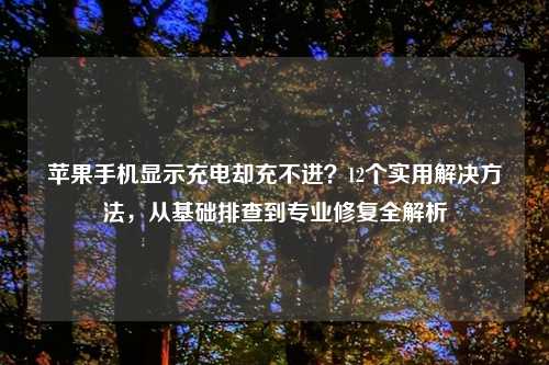 苹果手机显示充电却充不进？12个实用解决     ，从基础排查到专业修复全解析