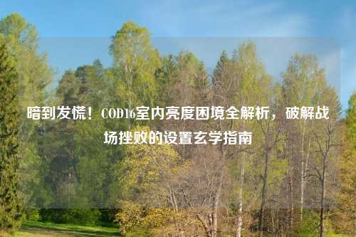 暗到发慌！COD16室内亮度困境全解析，破解战场挫败的设置玄学指南