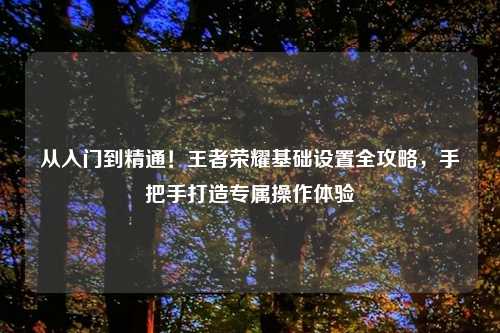 从入门到精通！王者荣耀基础设置全攻略，手把手打造专属操作体验