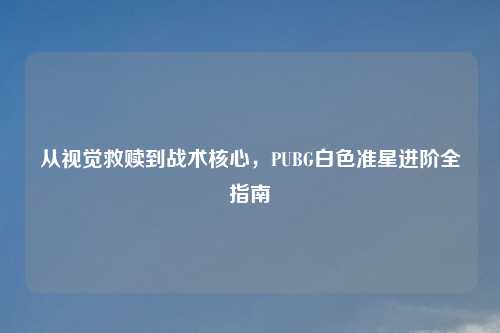 从视觉救赎到战术核心，PUBG白色准星进阶全指南