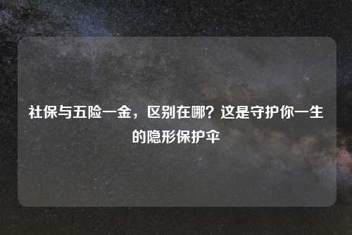 社保与五险一金，区别在哪？这是守护你一生的隐形保护伞