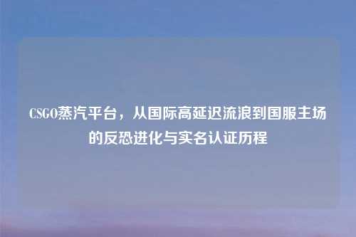 CSGO蒸汽平台，从国际高延迟流浪到国服主场的反恐进化与实名认证历程
