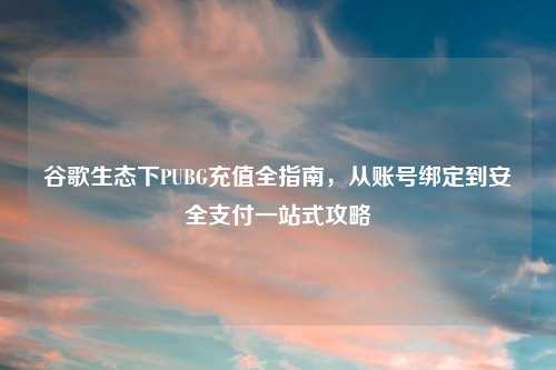 谷歌生态下PUBG充值全指南，从账号绑定到安全支付一站式攻略