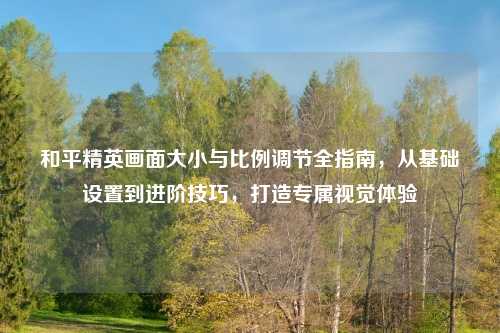 和平精英画面大小与比例调节全指南，从基础设置到进阶技巧，打造专属视觉体验