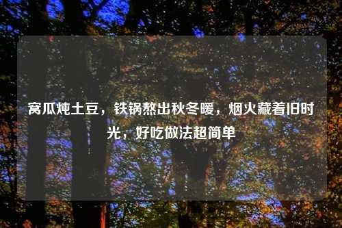 窝瓜炖土豆，铁锅熬出秋冬暖，烟火藏着旧时光，好吃做法超简单