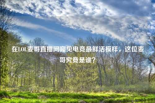 在LOL麦哥直播间窥见电竞最鲜活模样，这位麦哥究竟是谁？