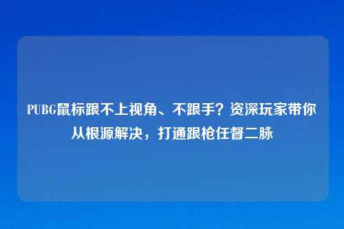 PUBG鼠标跟不上视角、不跟手？资深玩家带你从根源解决，打通跟枪任督二脉