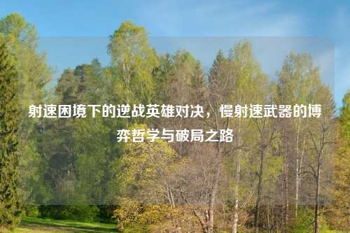 射速困境下的逆战英雄对决，慢射速武器的博弈哲学与破局之路