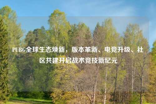 PUBG全球生态焕新，版本革新、电竞升级、社区共建开启战术竞技新纪元