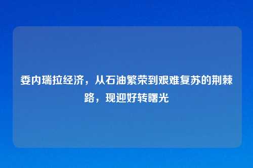 委内瑞拉经济，从石油繁荣到艰难复苏的荆棘路，现迎好转曙光