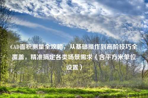 CAD面积测量全攻略，从基础操作到高阶技巧全覆盖，精准搞定各类场景需求（含平方米单位设置）