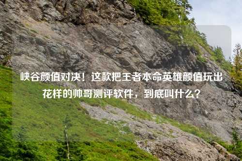 峡谷颜值对决！这款把王者本命英雄颜值玩出花样的帅哥测评软件，到底叫什么？