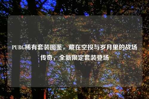 PUBG稀有套装图鉴，藏在空投与岁月里的战场传奇，全新限定套装登场