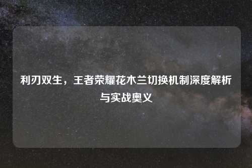 利刃双生，王者荣耀花木兰切换机制深度解析与实战奥义