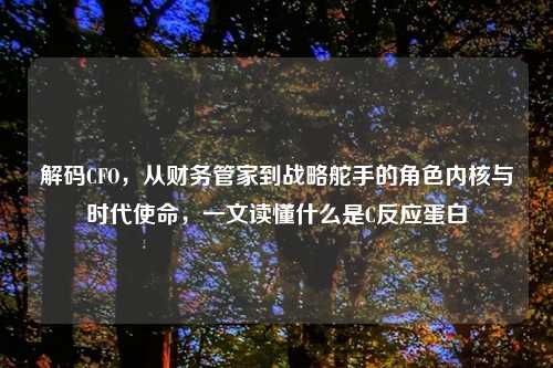 解码CFO，从财务管家到战略舵手的角色内核与时代使命，一文读懂什么是C反应蛋白
