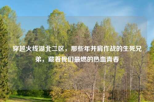 穿越火线湖北二区，那些年并肩作战的生死兄弟，藏着我们最燃的热血青春
