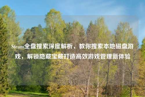Steam全盘搜索深度解析，教你搜索本地磁盘游戏，解锁隐藏宝藏打造高效游戏管理新体验