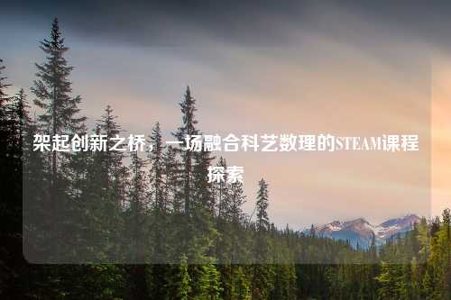 架起创新之桥，一场融合科艺数理的STEAM课程探索