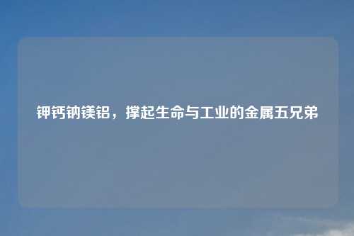 钾钙钠镁铝，撑起生命与工业的金属五兄弟