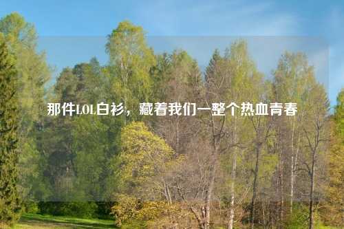 那件LOL白衫，藏着我们一整个热血青春