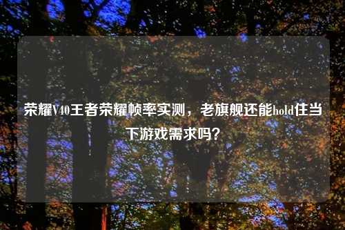 荣耀V40王者荣耀帧率实测，老旗舰还能hold住当下游戏需求吗？