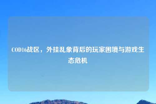COD16战区，外挂乱象背后的玩家困境与游戏生态危机