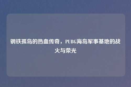 钢铁孤岛的热血传奇,PUBG海岛军事基地的战火与荣光