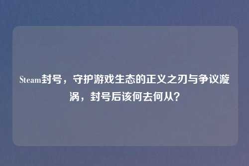 Steam封号，守护游戏生态的正义之刃与争议漩涡，封号后该何去何从？