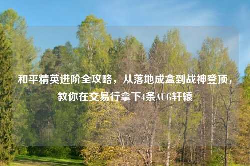 和平精英进阶全攻略，从落地成盒到战神登顶，教你在交易行拿下4条AUG轩辕