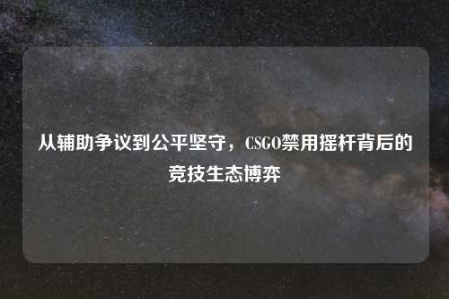 从辅助争议到公平坚守，CSGO禁用摇杆背后的竞技生态博弈
