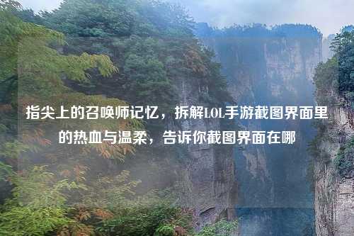指尖上的召唤师记忆，拆解LOL手游截图界面里的热血与温柔，告诉你截图界面在哪